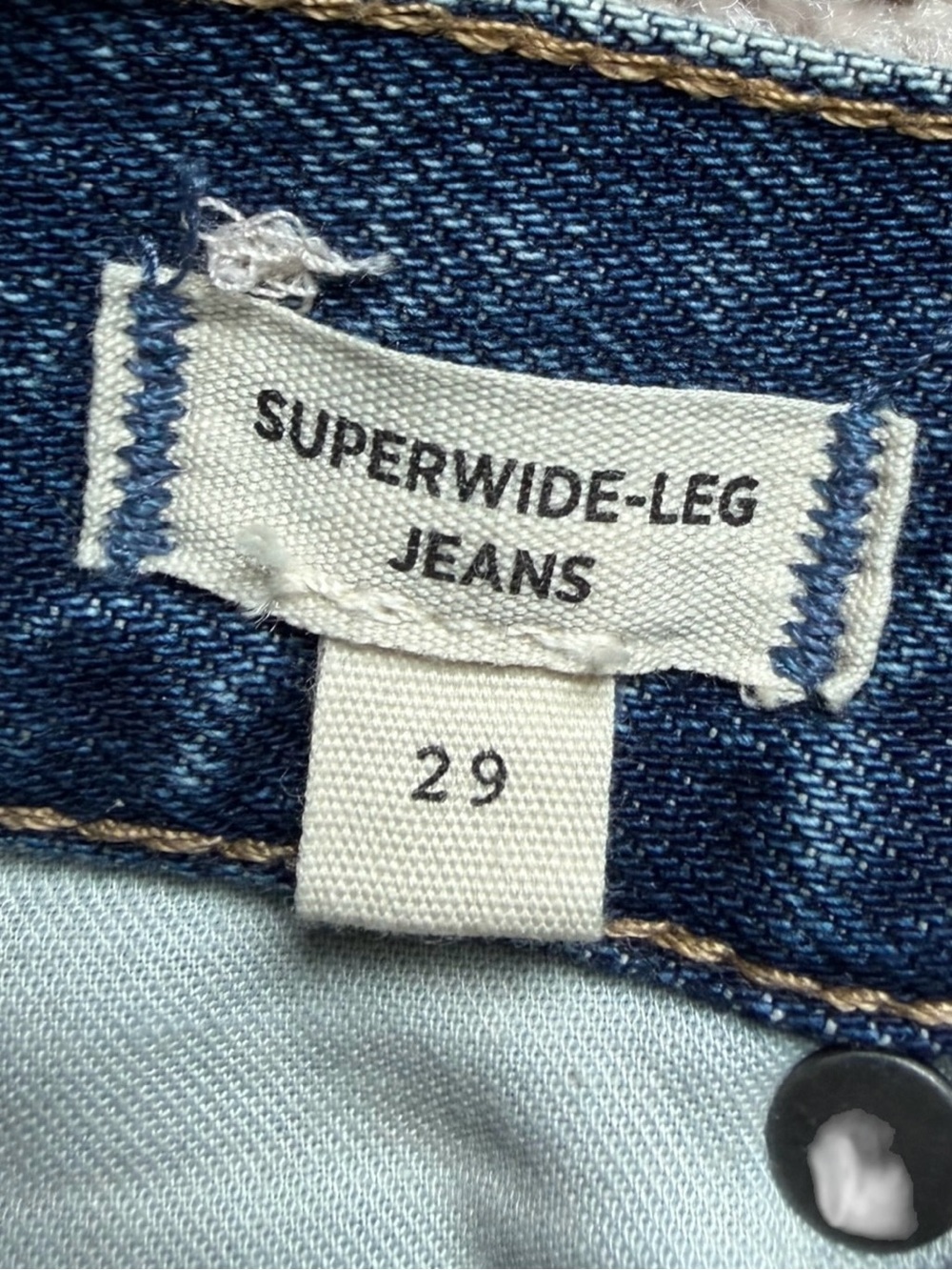 Madewell Women’s Superwide Leg Jeans Size 29 Blue Rigid Denim High Rise NWOT - Picture 7 of 8